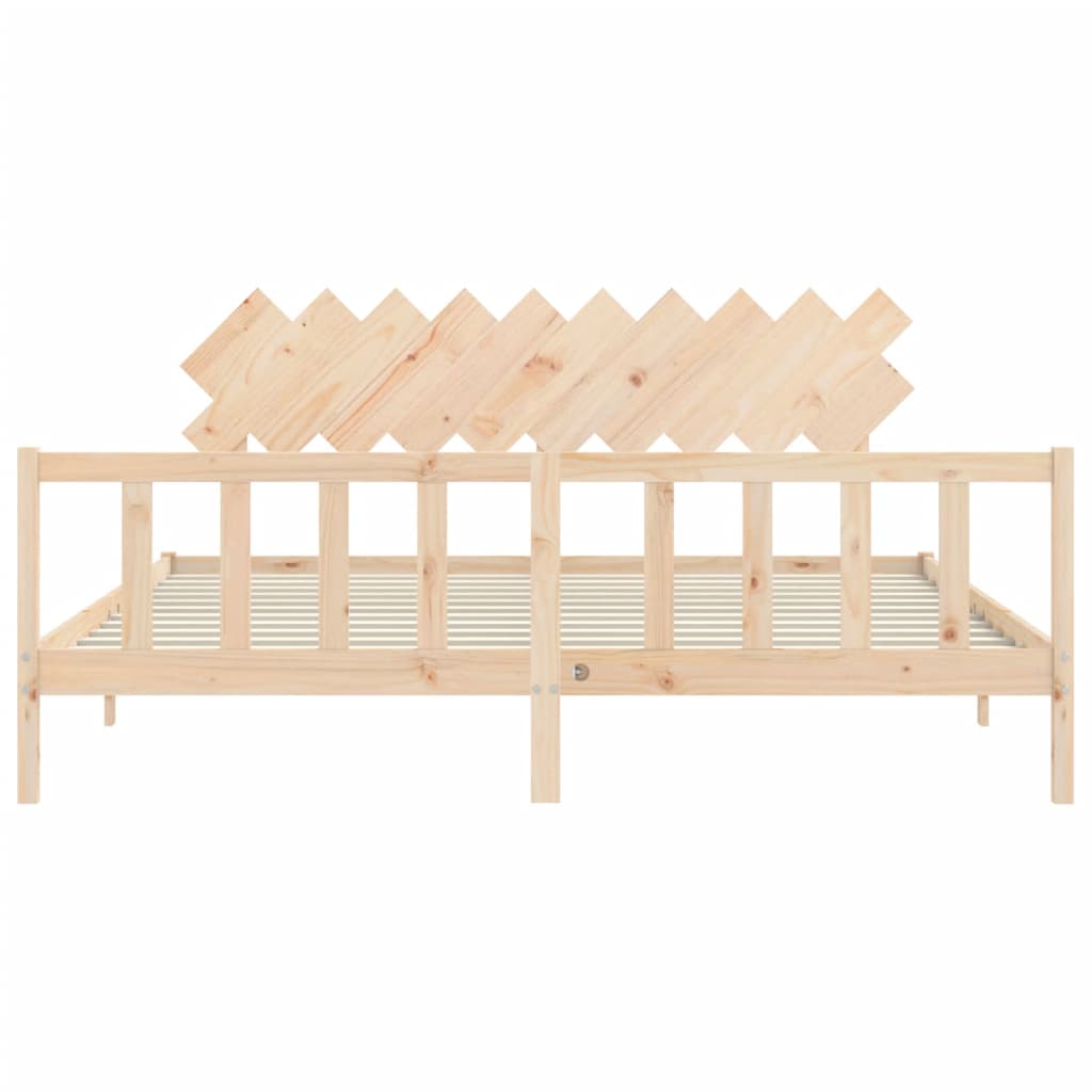 vidaXL Bed Frame without Mattress 200x200 cm Solid Wood Pine