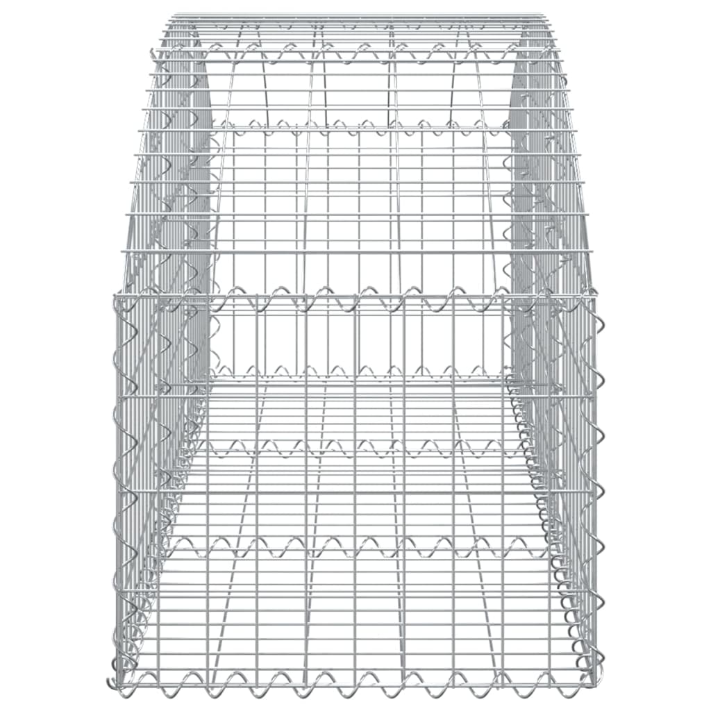 vidaXL Arched Gabion Basket 150x50x40/60 cm Galvanised Iron