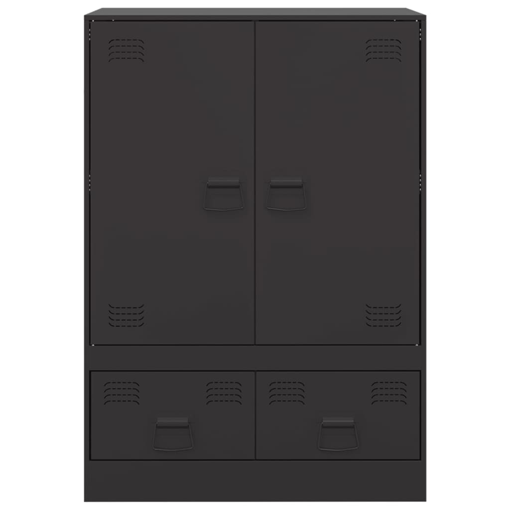 vidaXL Highboard Black 67x39x95 cm Steel