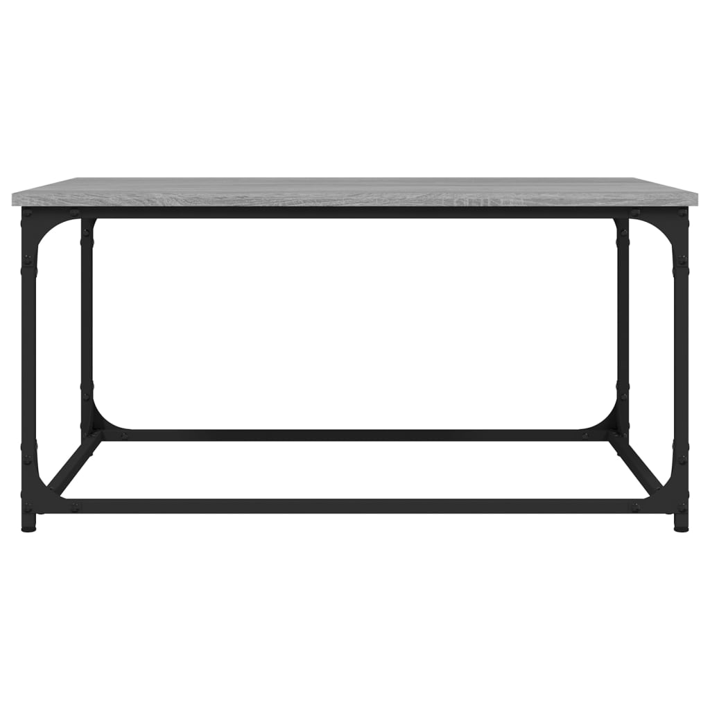 vidaXL Coffee Table Grey Sonoma 80x50x40 cm Engineered Wood and Iron