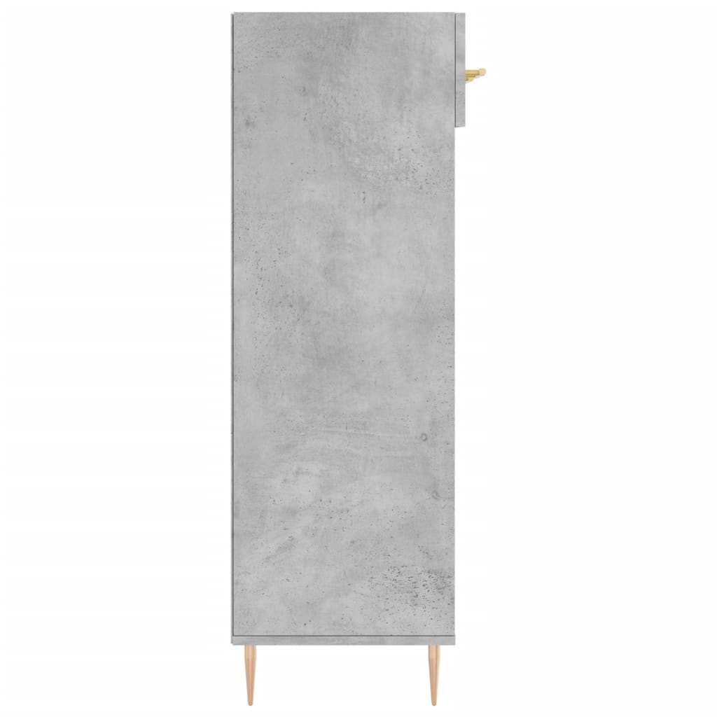 vidaXL Shoe Cabinet Concrete Grey 60x35x105 cm Engineered Wood