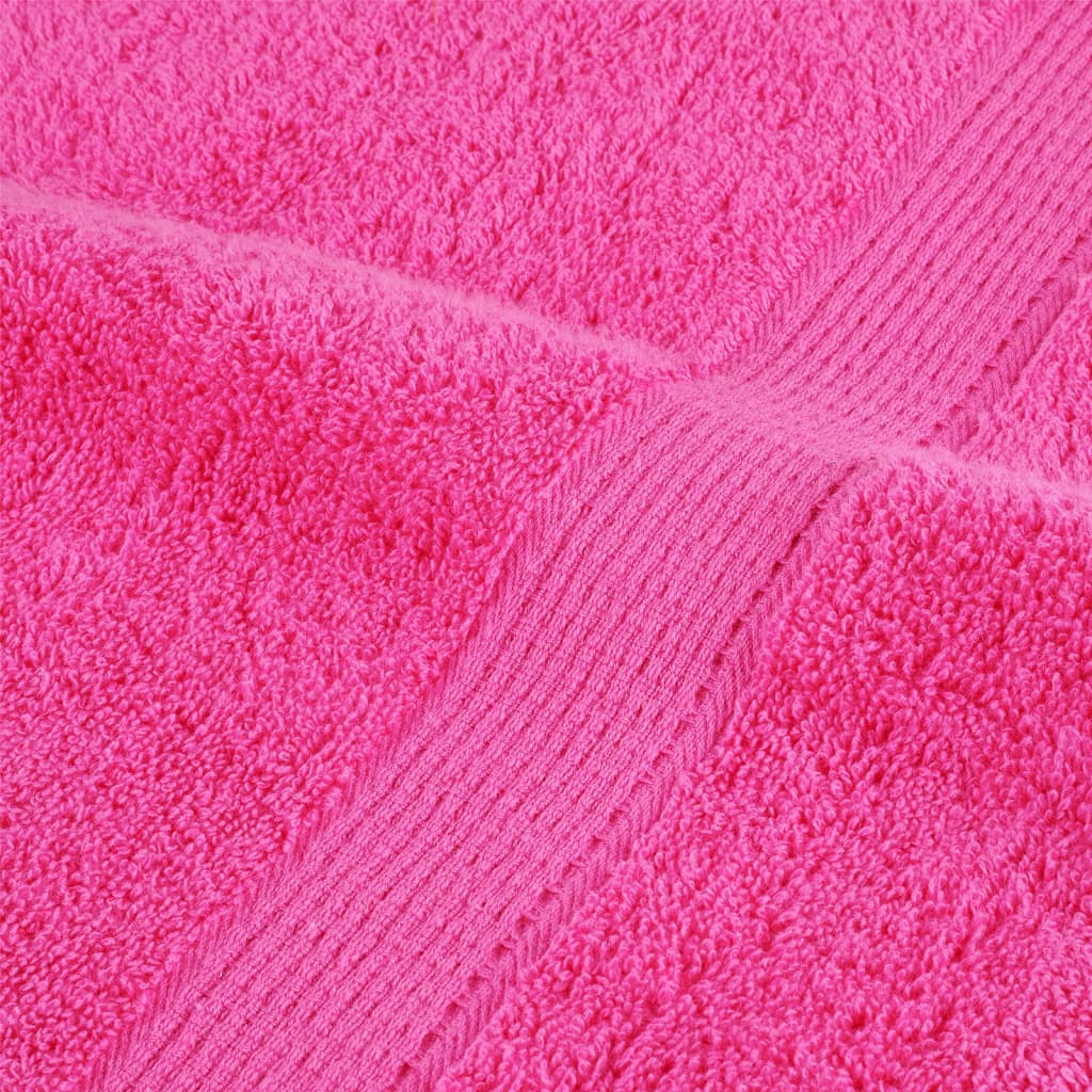 vidaXL Premium Towels SOLUND 2 pcs Pink 100x200 cm 600 gsm