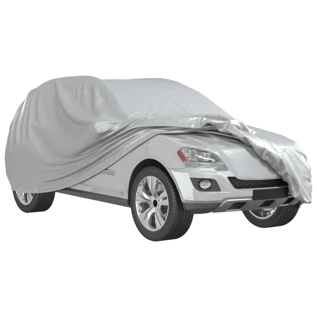 vidaXL Car Cover for SUV with Buckle Straps Full Silver M