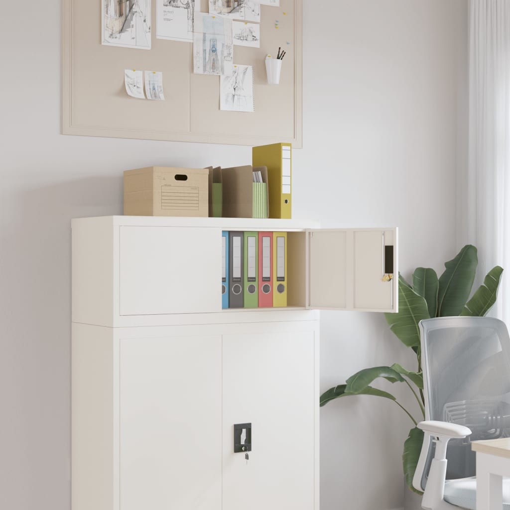 vidaXL File Cabinet White 90x40x40 cm Steel