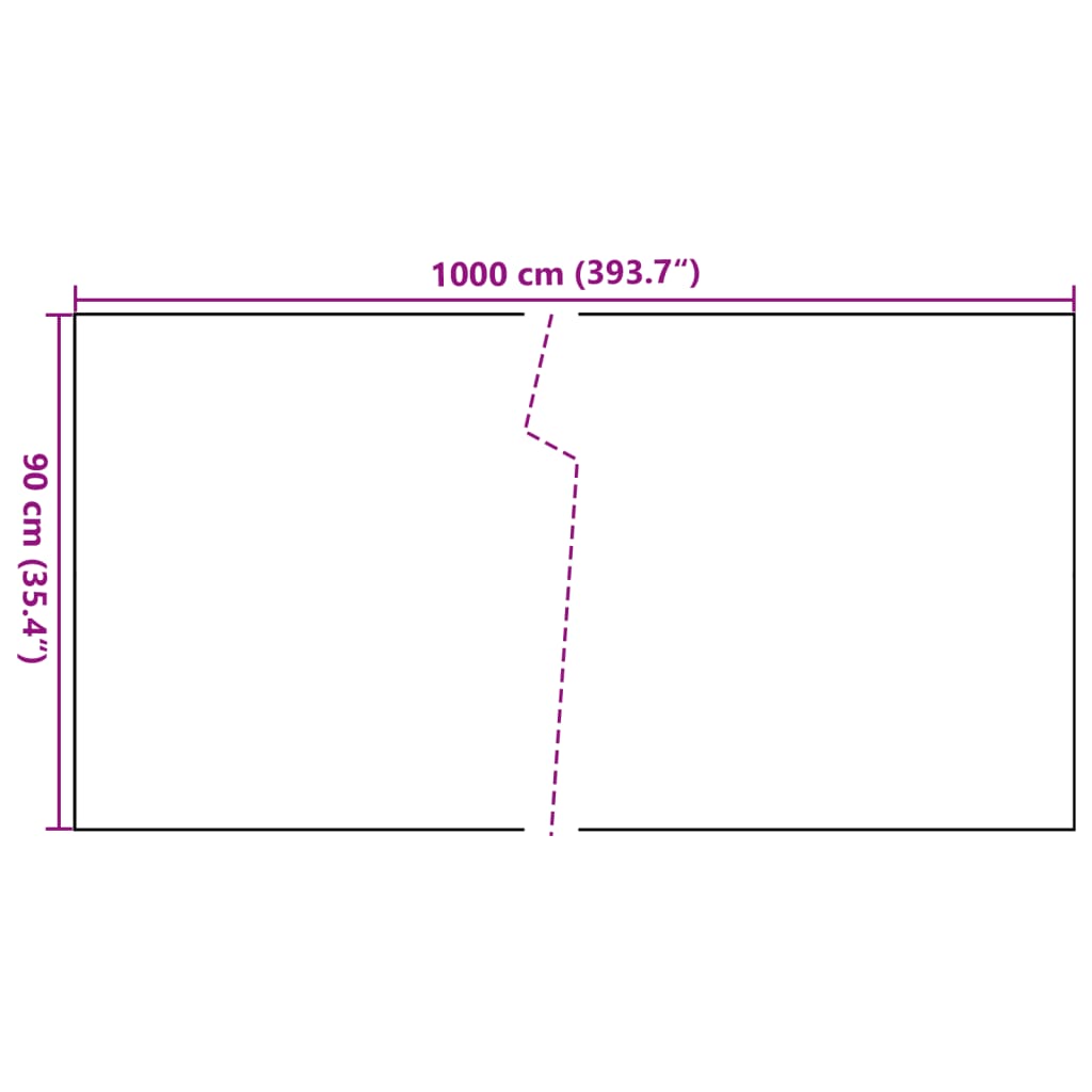 vidaXL Balcony Screen Brown and Black 1000x90 cm Poly Rattan