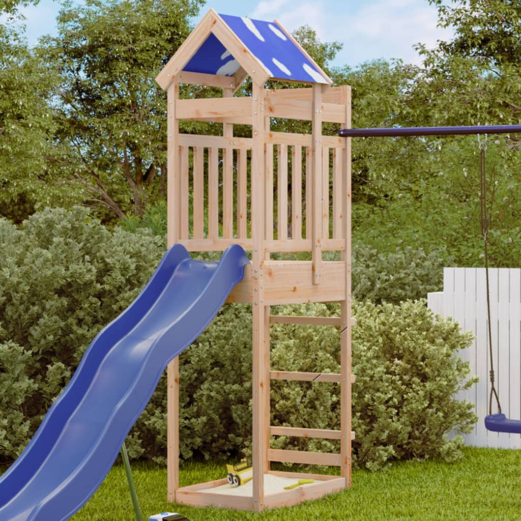 vidaXL Play Tower 85x52.5x239 cm Solid Wood Pine