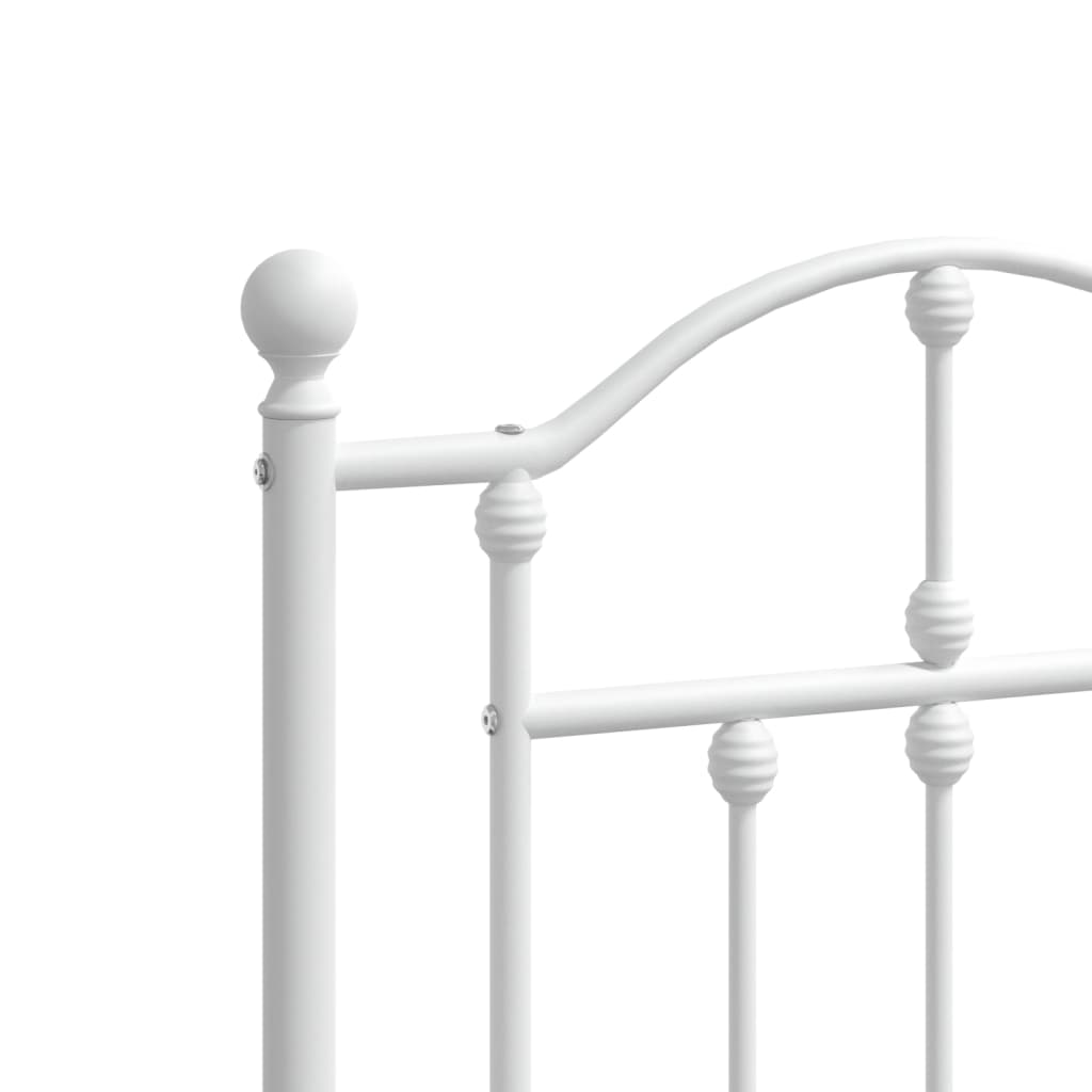 vidaXL Metal Headboard White 160 cm