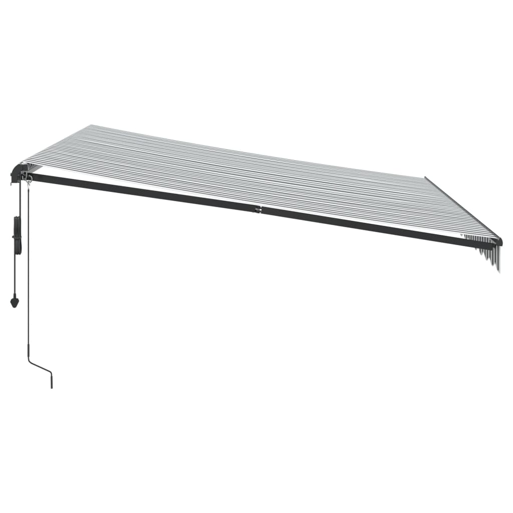 vidaXL Automatic Retractable Awning with LEDs Anthracite&White 400x350 cm