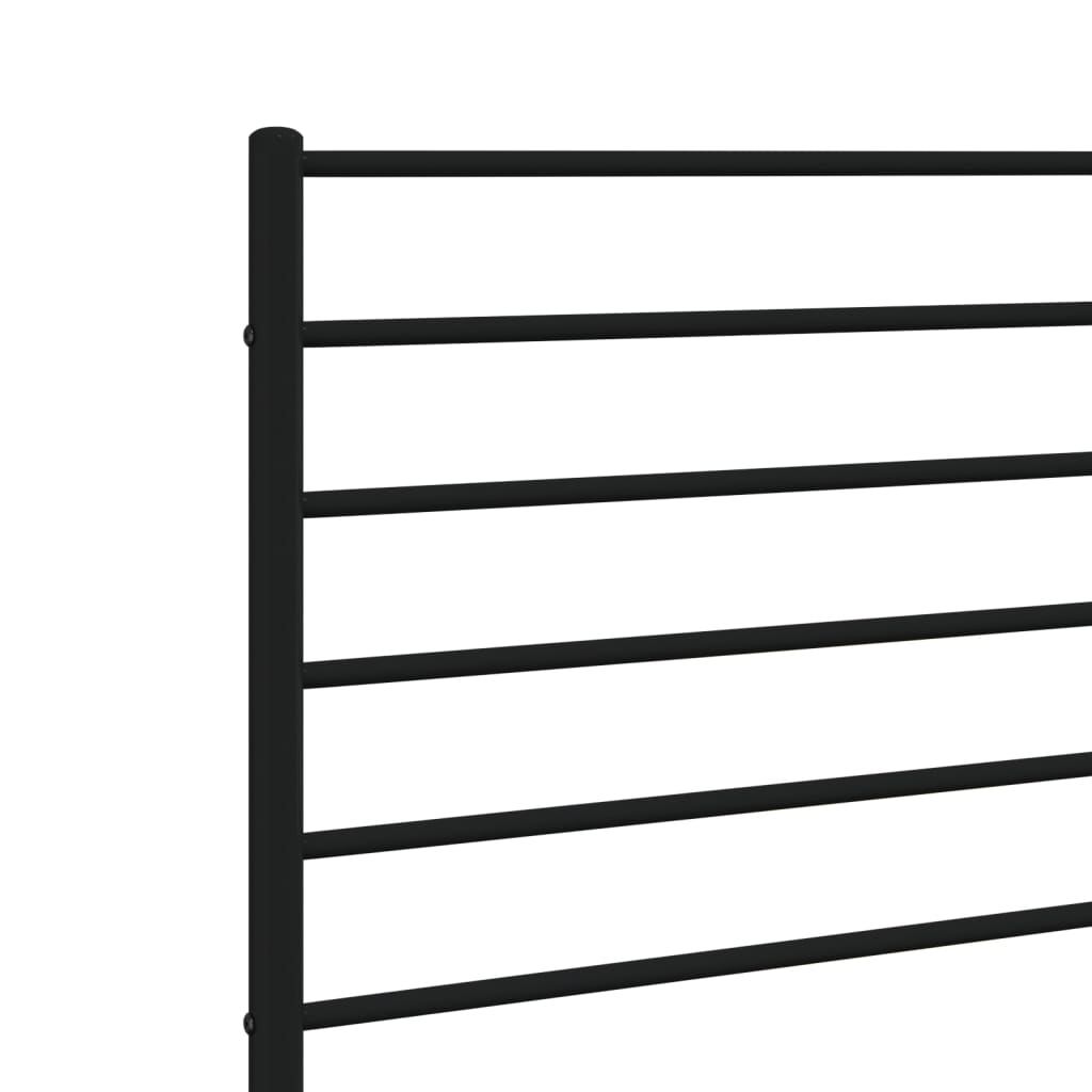 vidaXL Metal Headboard Black 193 cm