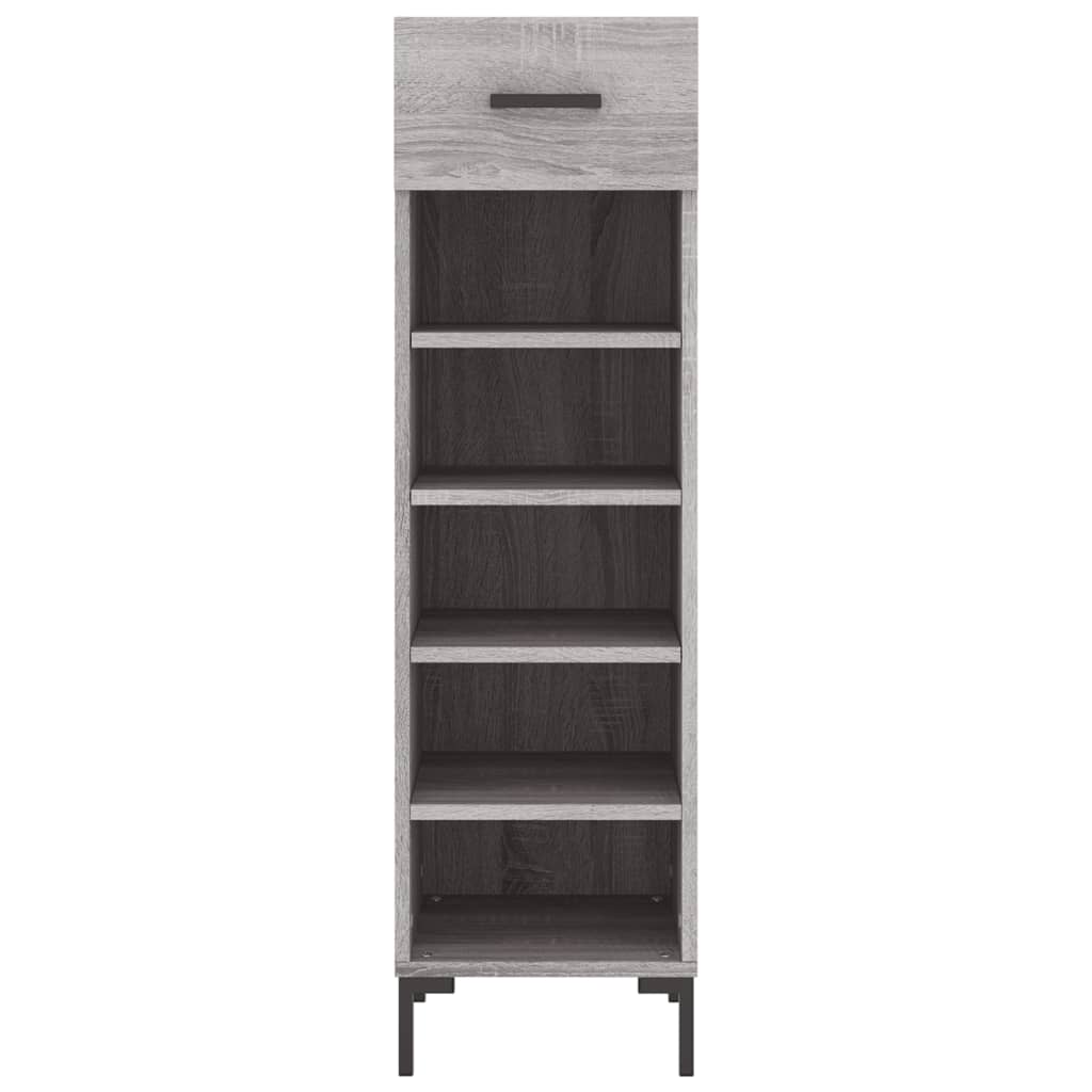 vidaXL Shoe Cabinet Grey Sonoma 30x35x105 cm Engineered Wood