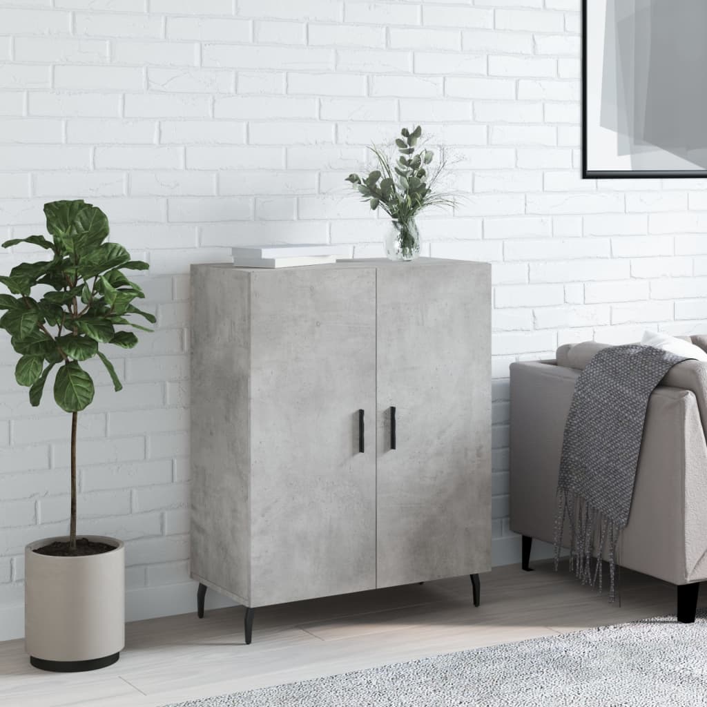 vidaXL Sideboard Concrete Grey 69.5x34x90 cm Engineered Wood