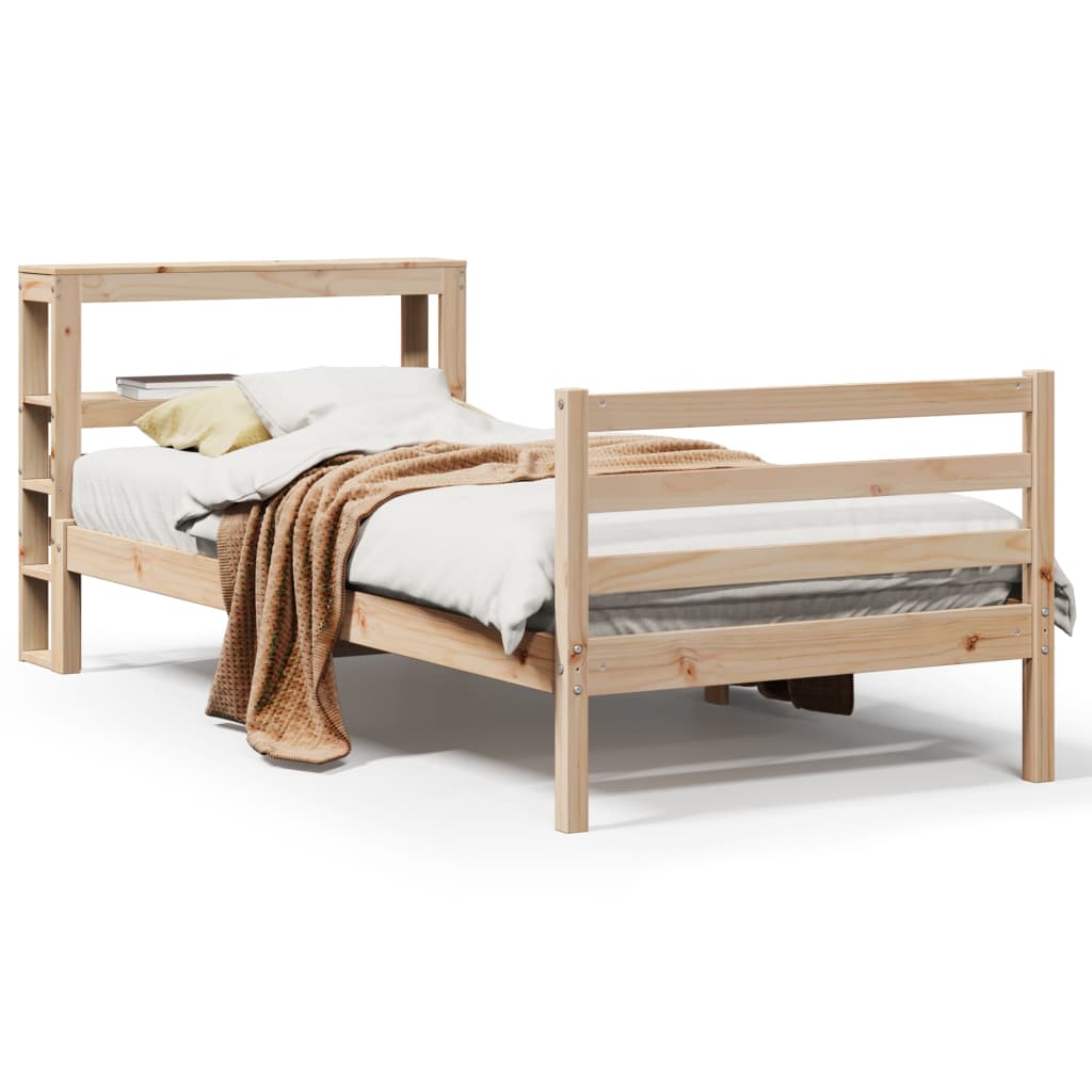 vidaXL Bed Frame without Mattress 90x200 cm Solid Wood Pine