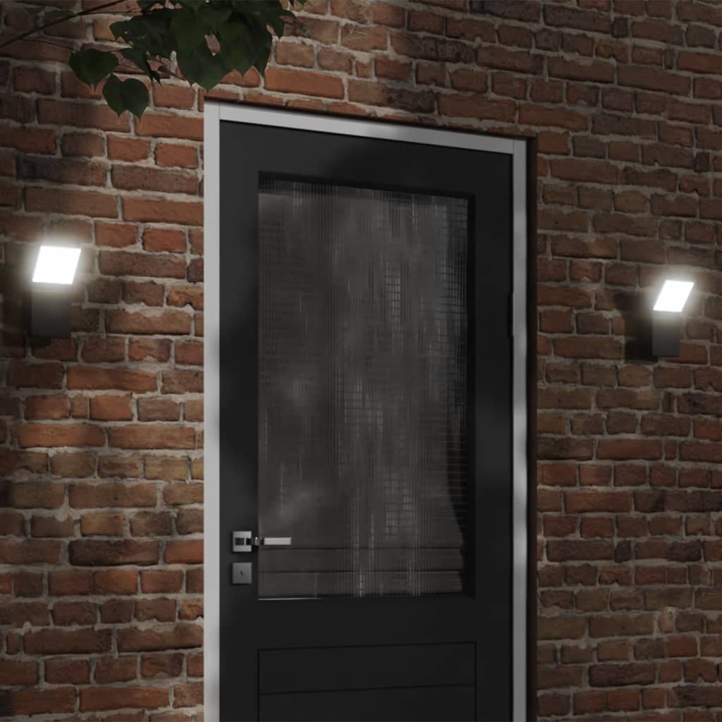 vidaXL Outdoor LED Wall Light Black Die-cast Aluminium