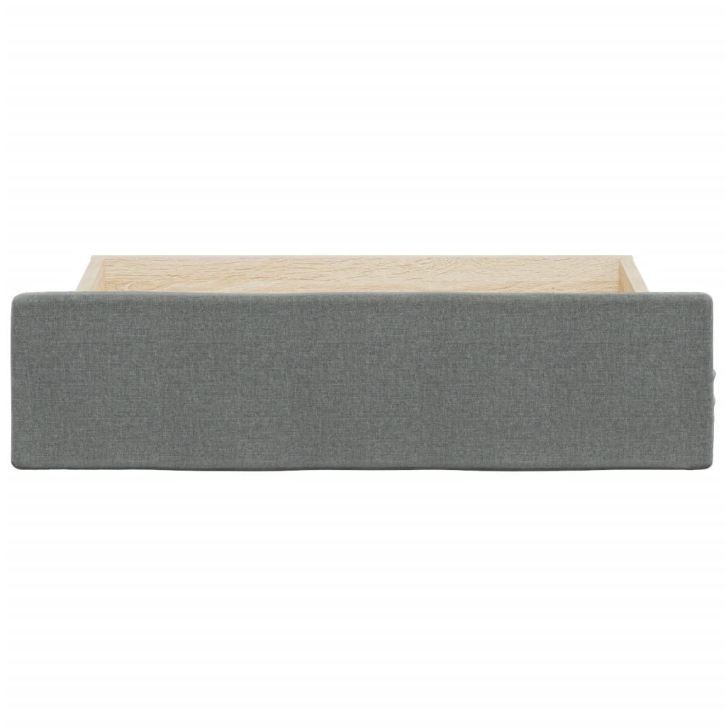 vidaXL Bed Drawers 2 pcs Dark Grey Engineered Wood and Fabric