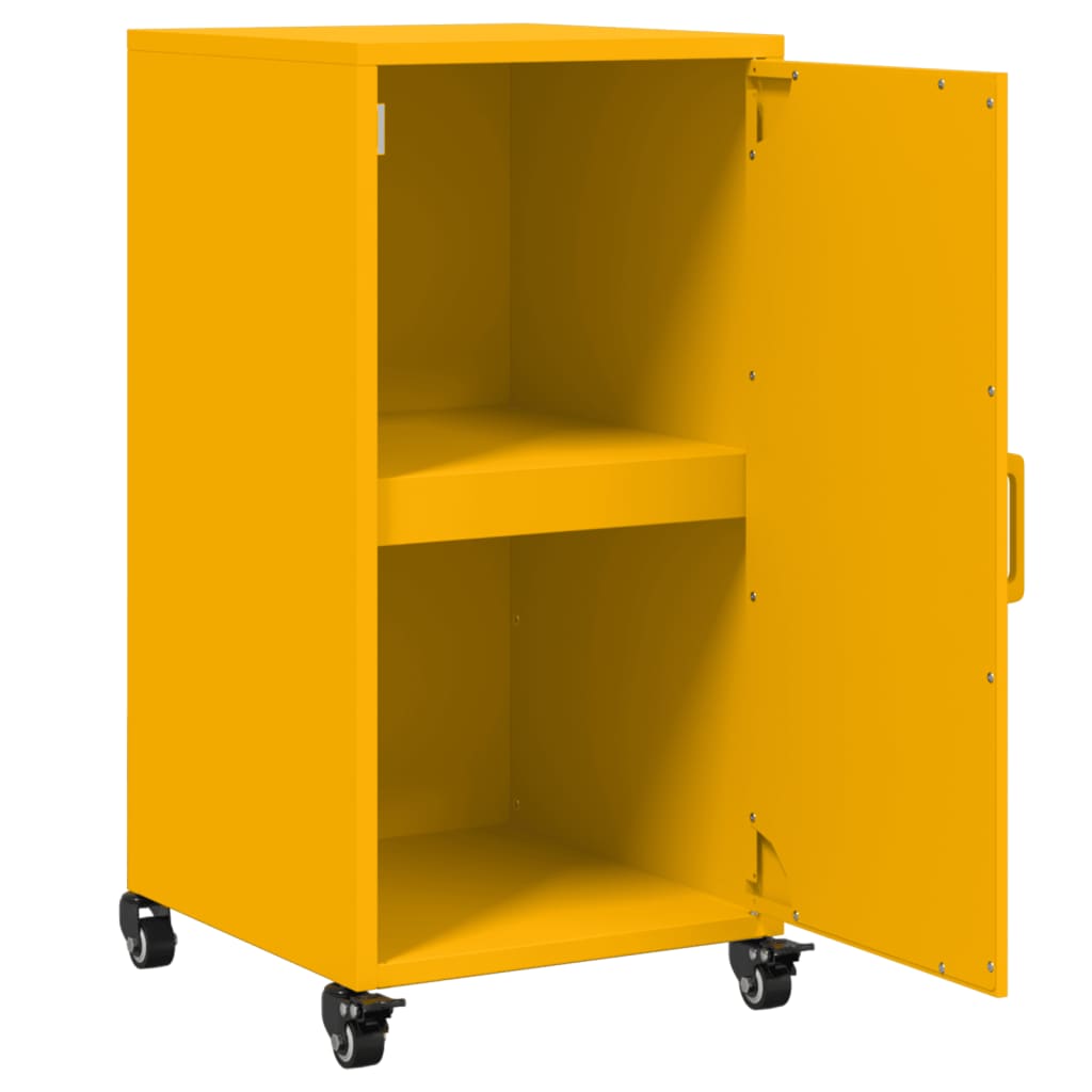 vidaXL Sideboard Mustard Yellow 36x39x72 cm Steel