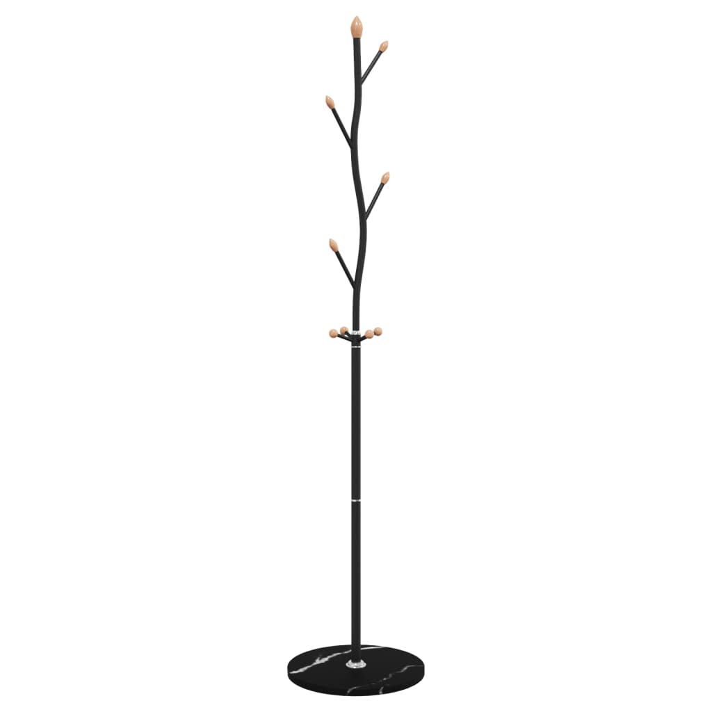 vidaXL Coat Stand Black 177 cm Powder-coated Iron