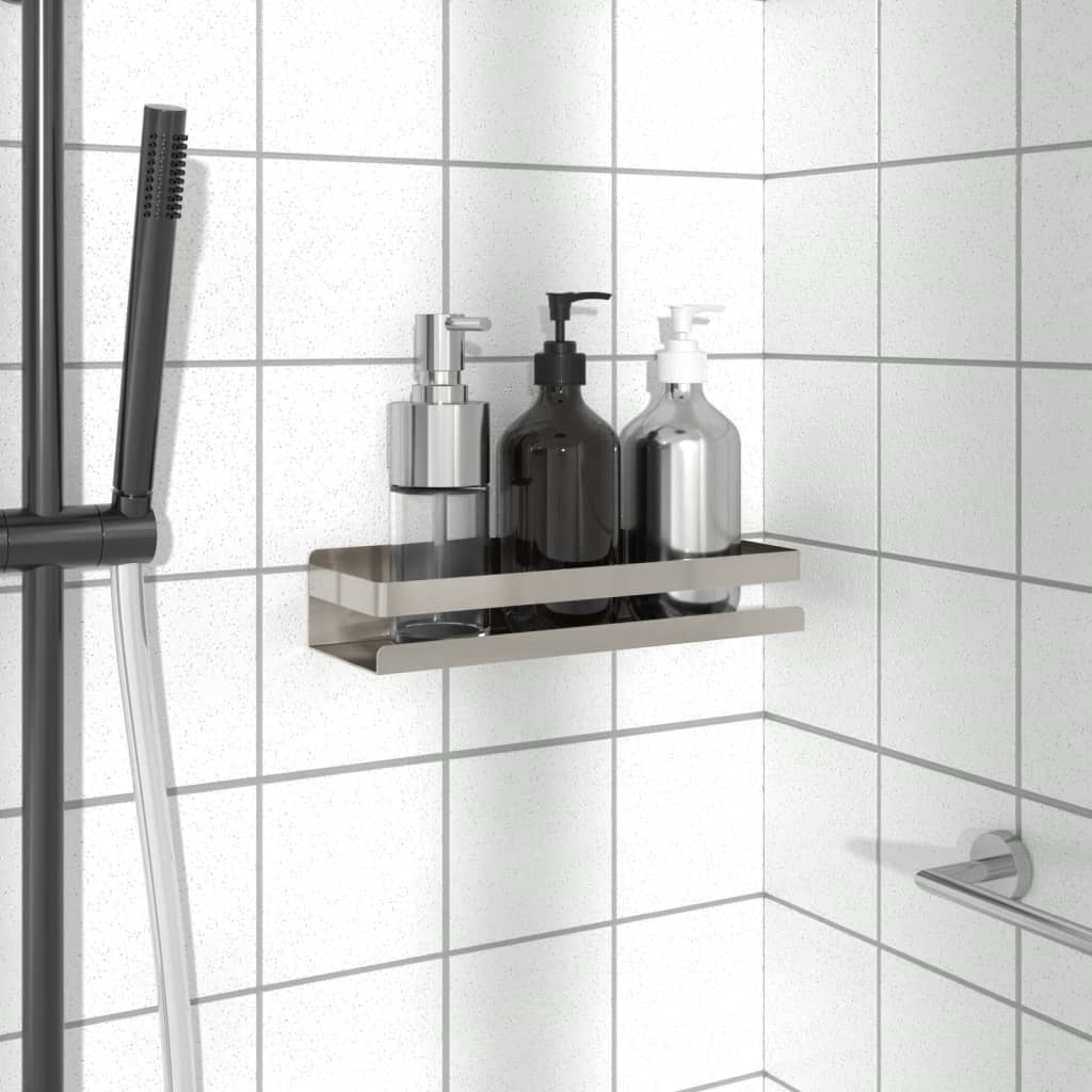 vidaXL Shower Shelf 30x10x6 cm Brushed 304 Stainless Steel