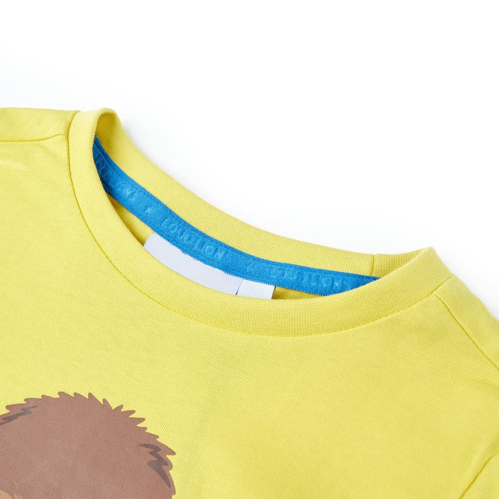 Kids' T-shirt with Short Sleeves Yellow 92