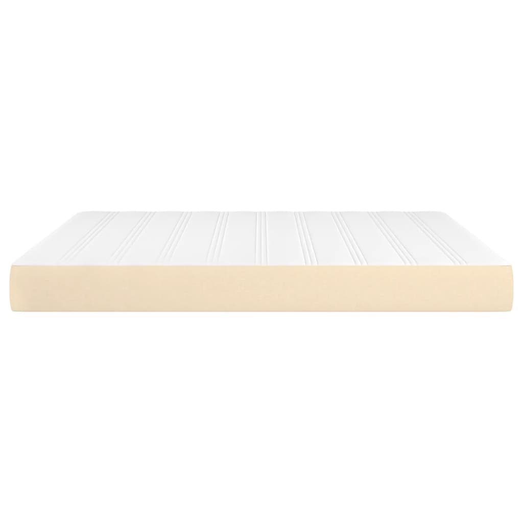 vidaXL Pocket Spring Bed Mattress Cream 180x200x20 cm Fabric