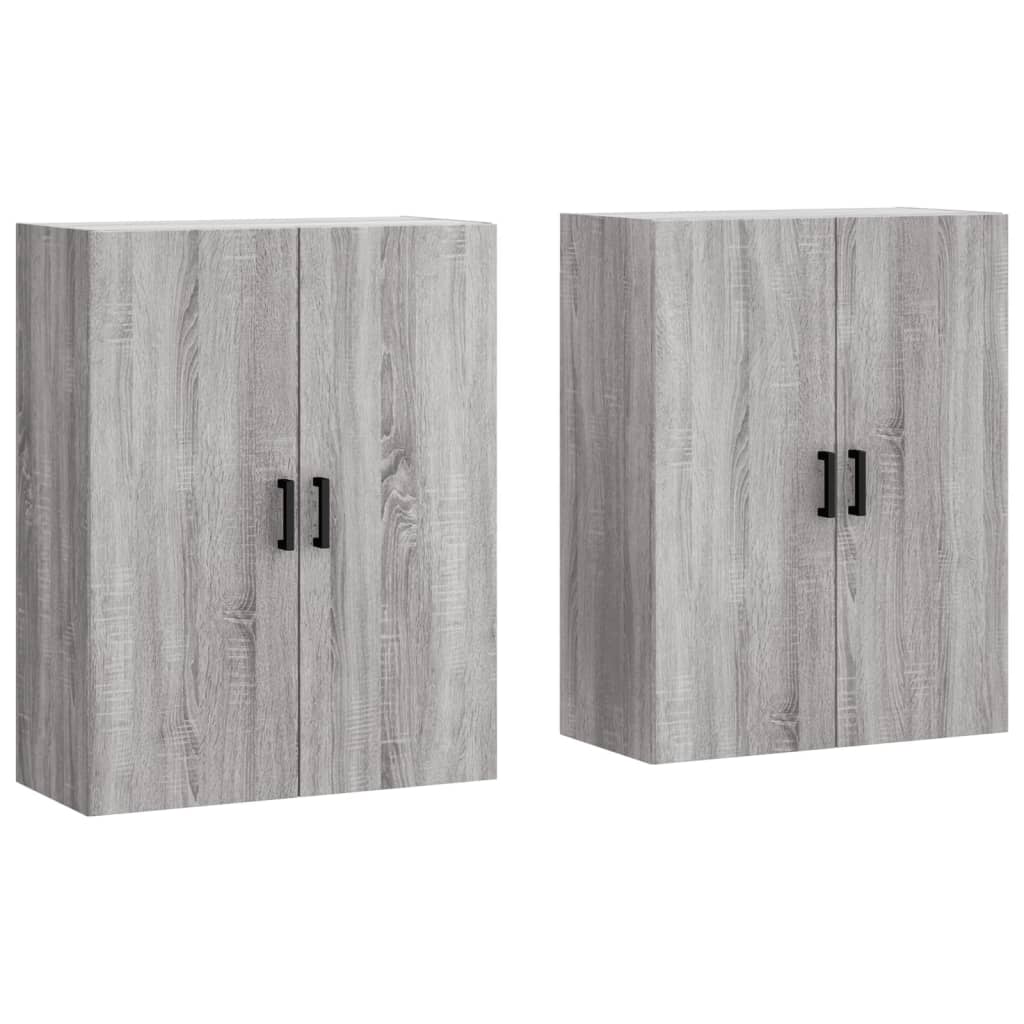 vidaXL Wall Mounted Cabinets 2 pcs Grey Sonoma 69.5x34x90 cm