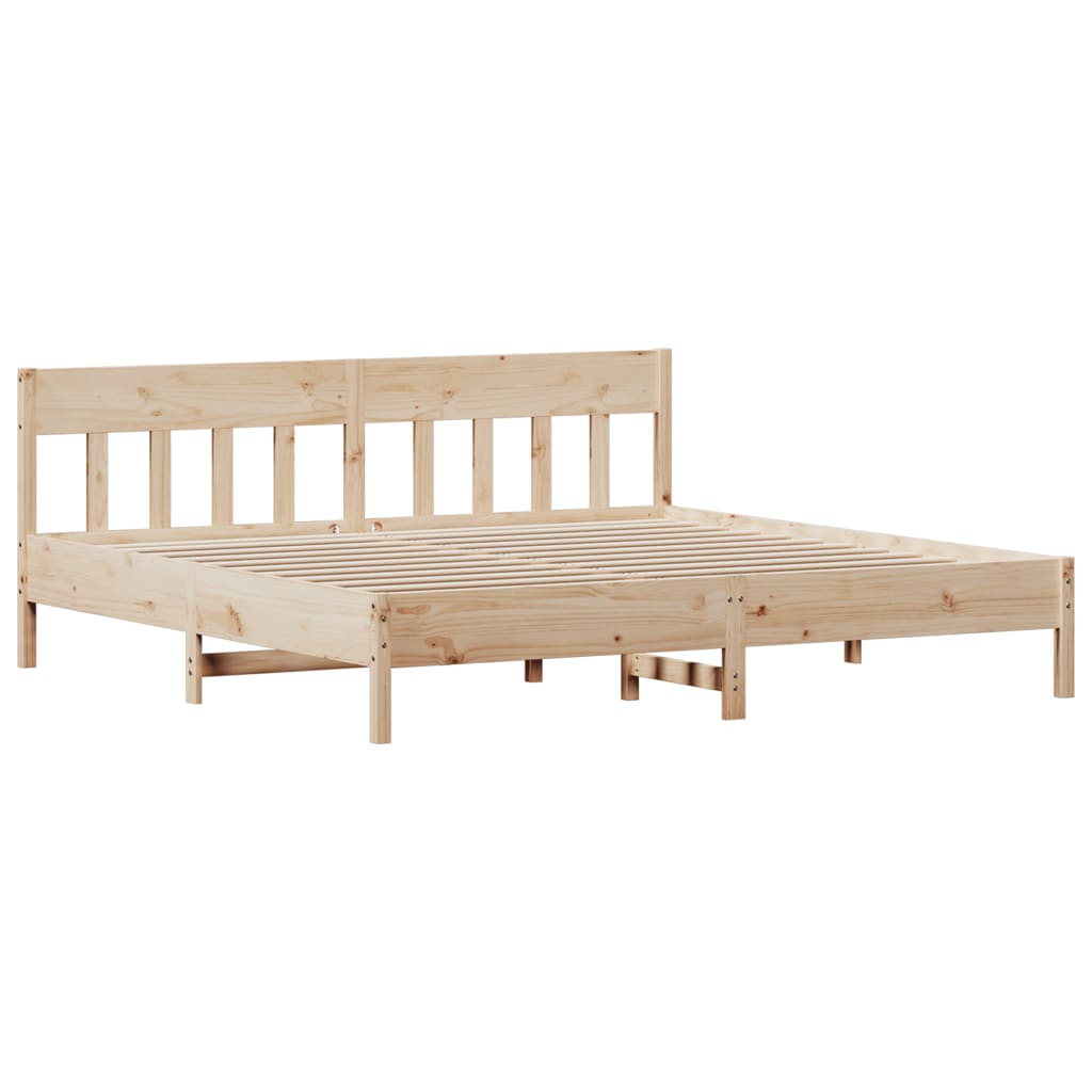 vidaXL Bed Frame without Mattress 180x200 cm Super King Solid Wood Pine