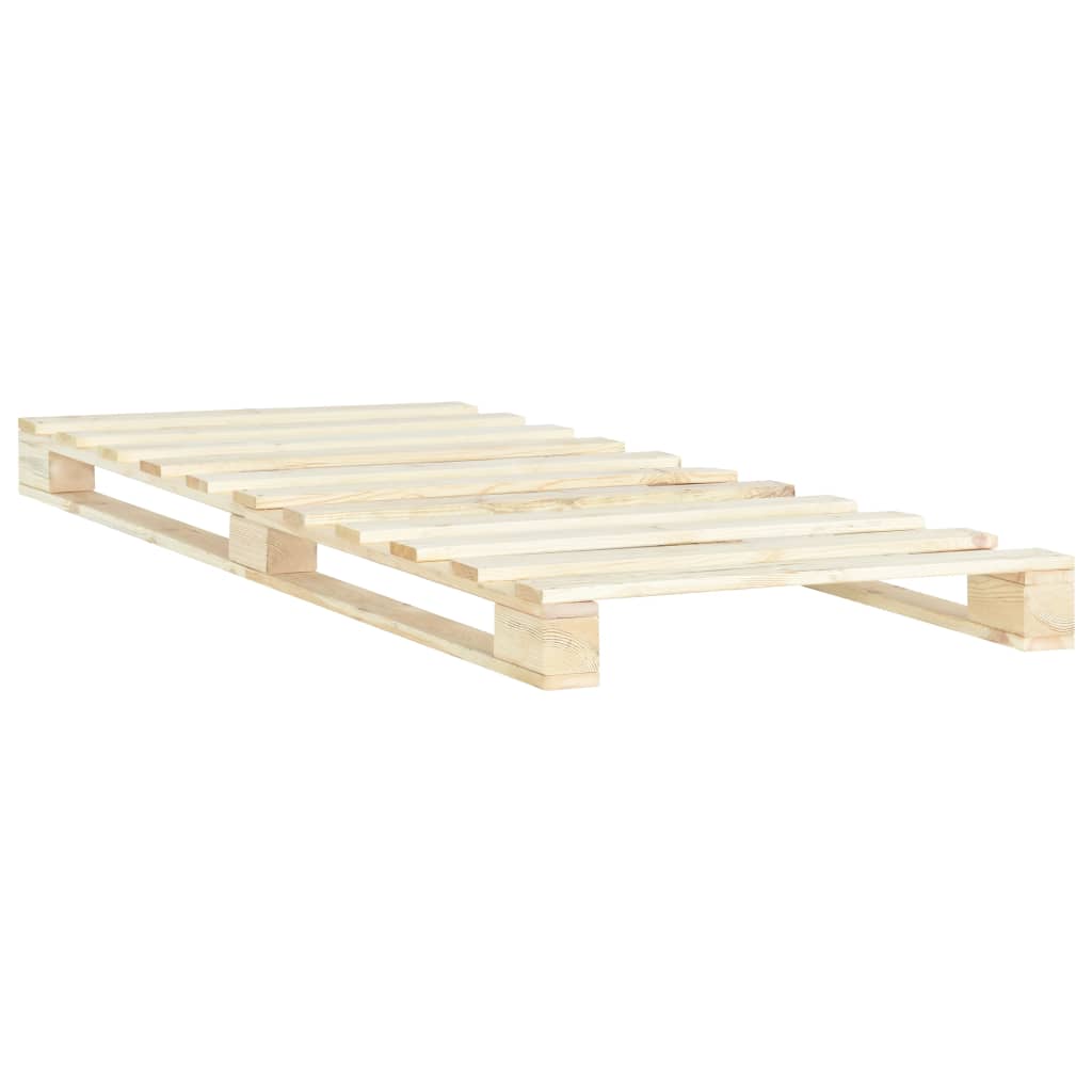 vidaXL Pallet Bed Frame without Mattress Solid Pine Wood 90x200 cm