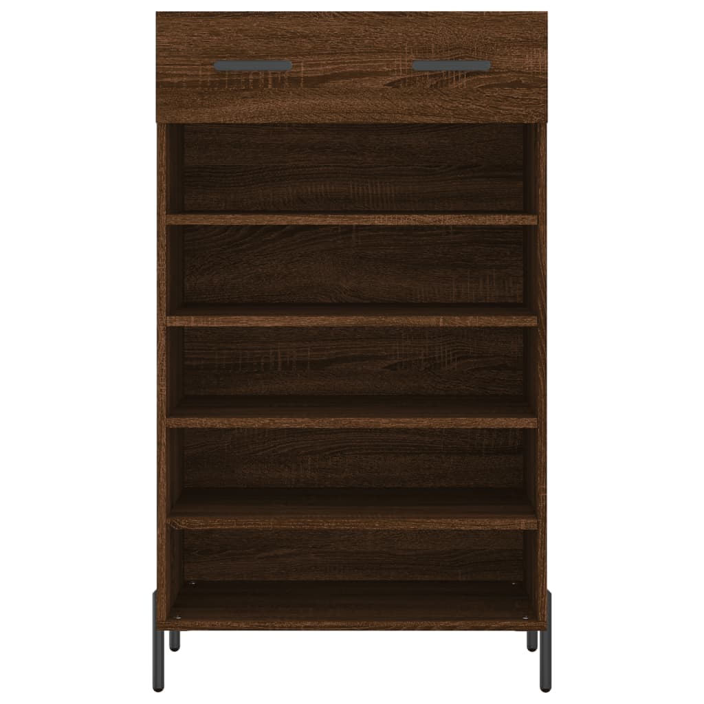 vidaXL Shoe Cabinet Brown Oak 60x35x105 cm Engineered Wood