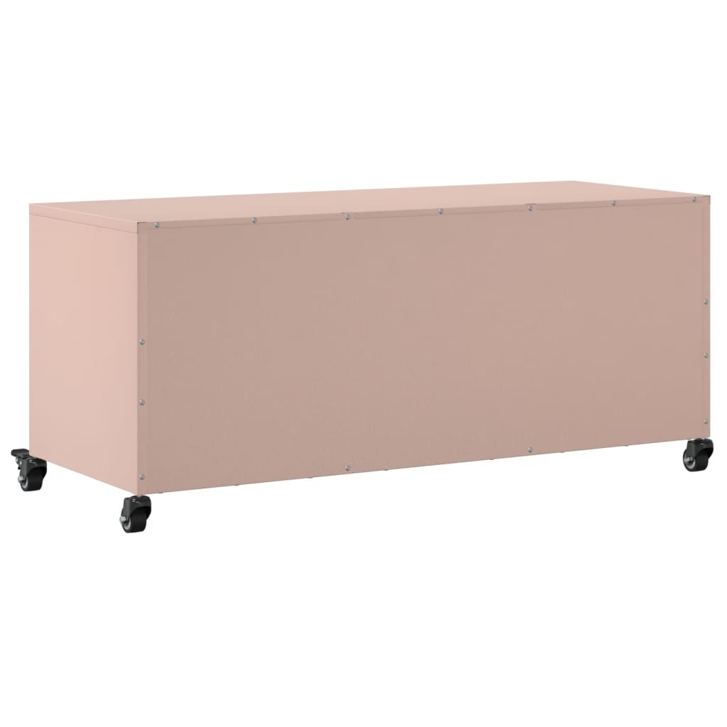 vidaXL TV Cabinet Pink 100.5x39x43.5 cm Steel