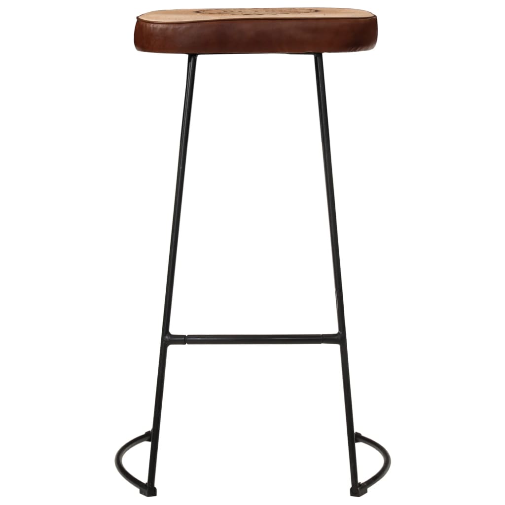 vidaXL Bar Stools 2 pcs Dark Brown 44x37.5x78 cm