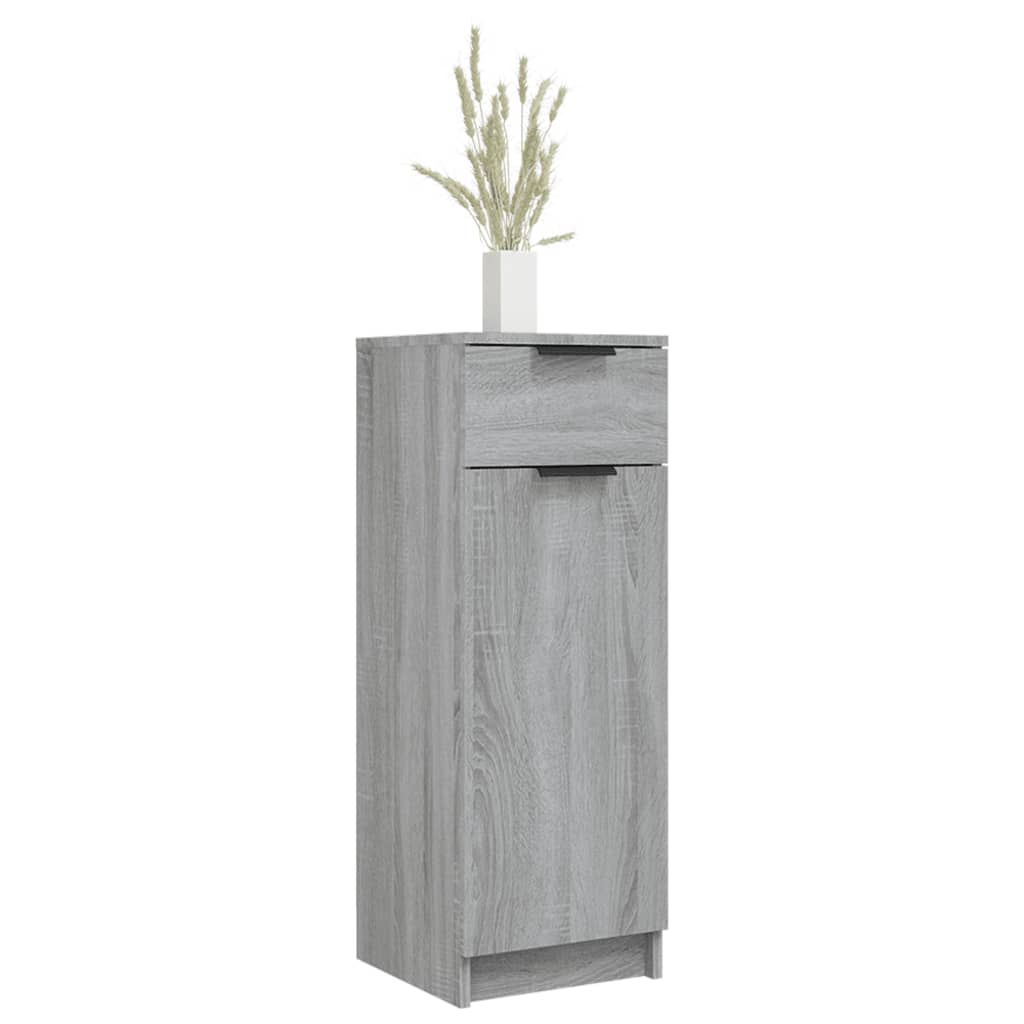 vidaXL Bathroom Cabinet Grey Sonoma 32x34x90 cm Engineered Wood