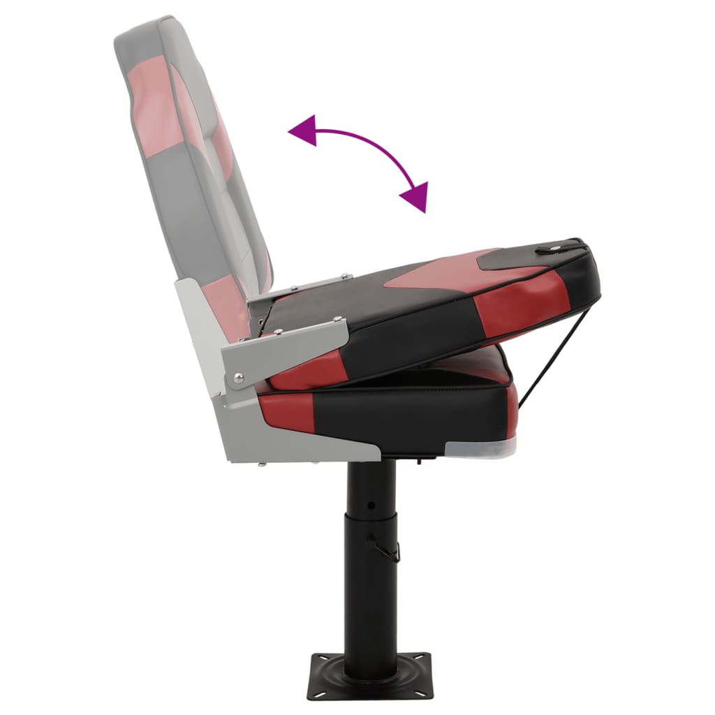 vidaXL Boat Seat with Pedestal Height Adjustable 360° Rotatable