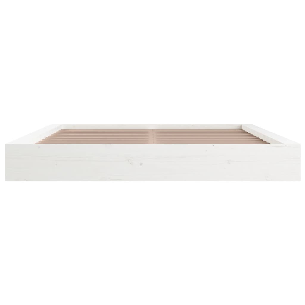 vidaXL Bed Frame White 120x200 cm Solid Wood