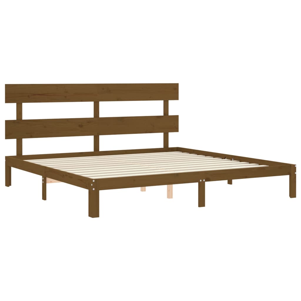 vidaXL Bed Frame without Mattress Honey Brown 200x200 cm Solid Wood Pine