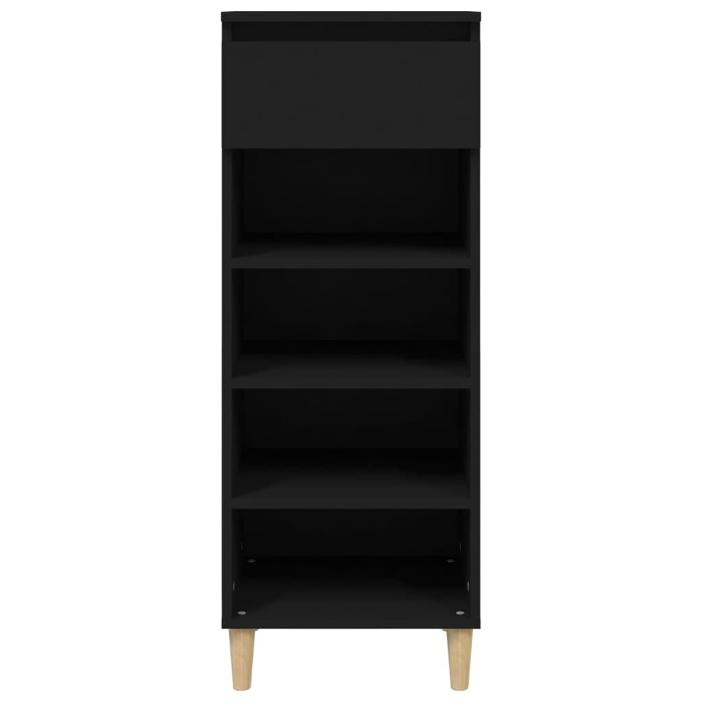 vidaXL Shoe Cabinet Black 40x36x105 cm Engineered Wood