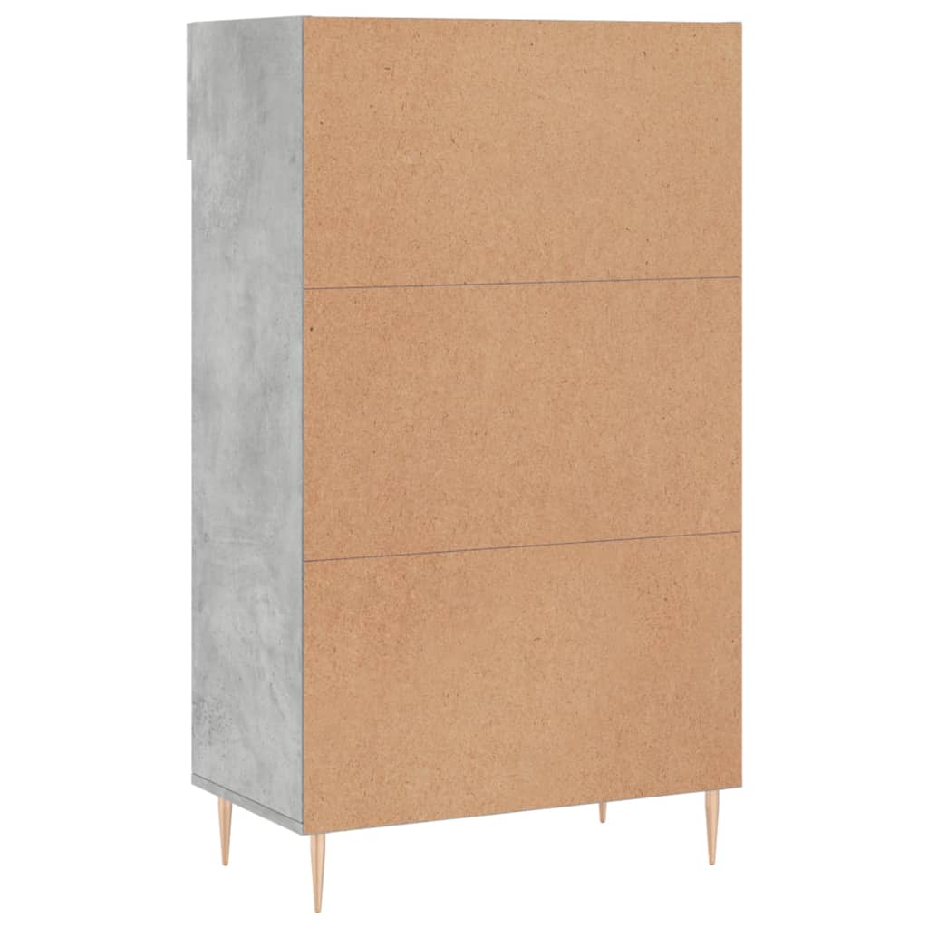 vidaXL Shoe Cabinet Concrete Grey 60x35x105 cm Engineered Wood