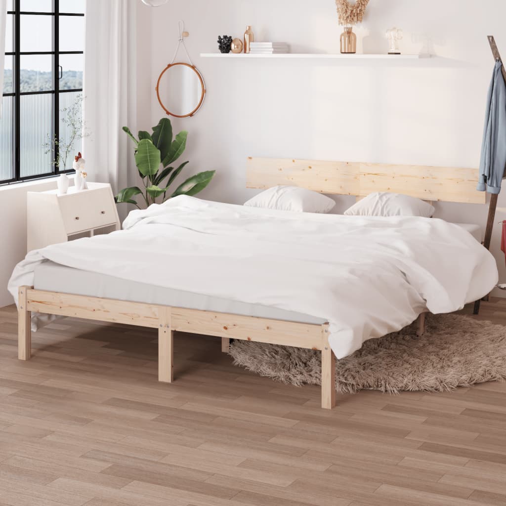 vidaXL Bed Frame without Mattress Solid Wood 160x200 cm