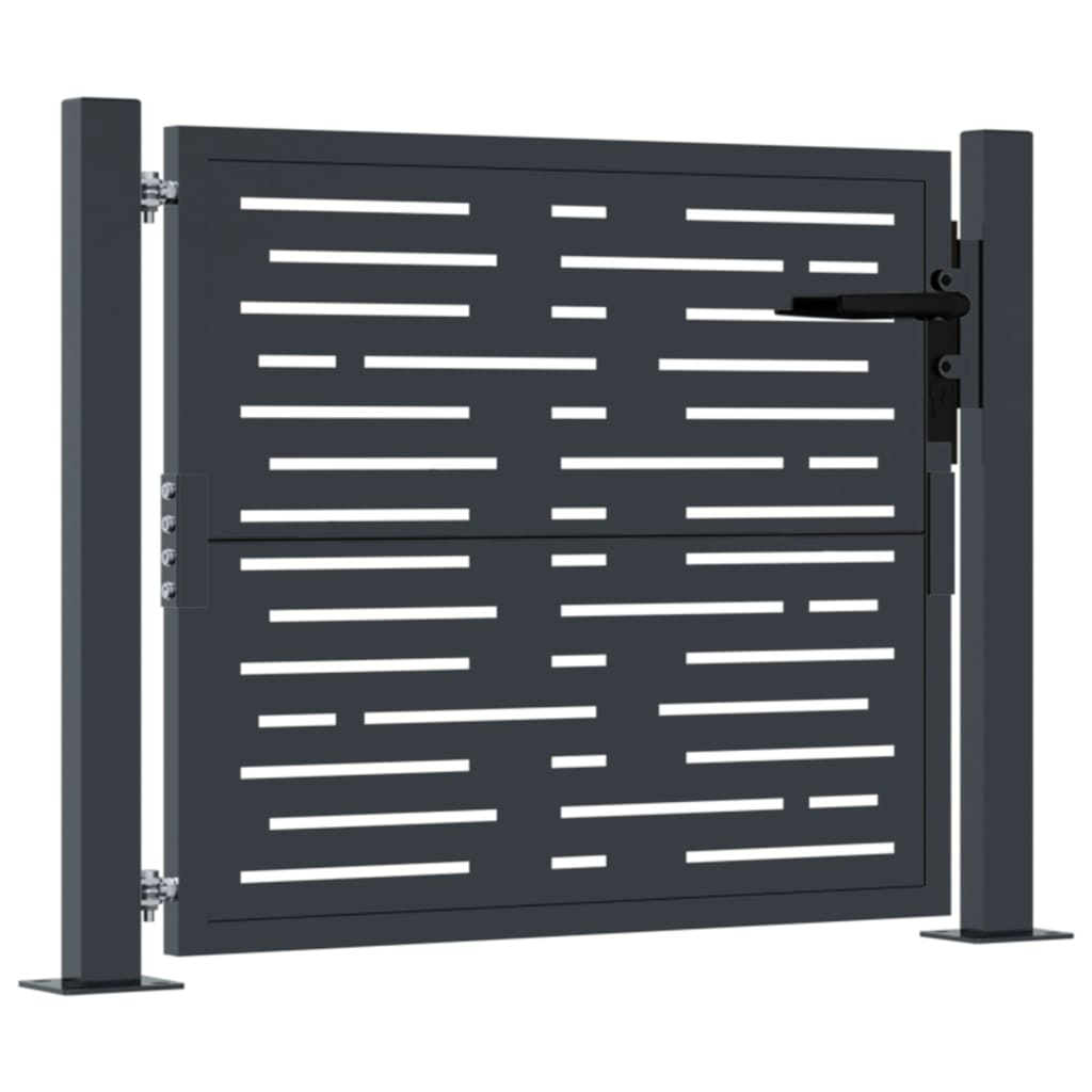 vidaXL Garden Gate Anthracite 105x105 cm Steel Square Design