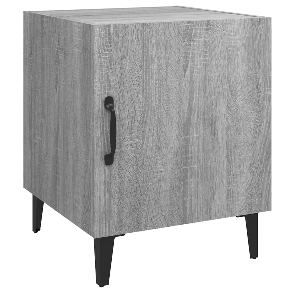 vidaXL Bedside Cabinets 2 pcs Grey Sonoma Engineered Wood