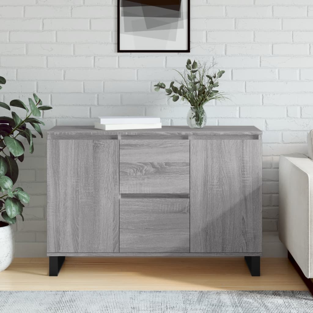 vidaXL Sideboard Grey Sonoma 104x35x70 cm Engineered Wood