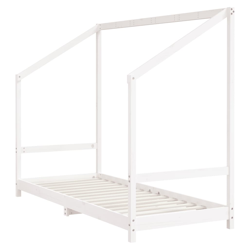 vidaXL Kids Bed Frame White 2x(80x200) cm Solid Wood Pine