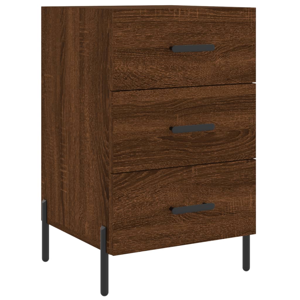 vidaXL Bedside Cabinet Brown Oak 40x40x66 cm Engineered Wood