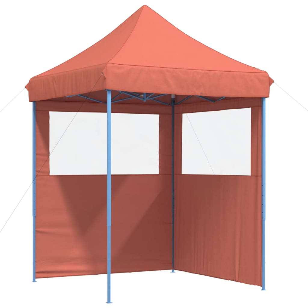 vidaXL Foldable Party Tent Pop-Up with 2 Sidewalls Terracotta