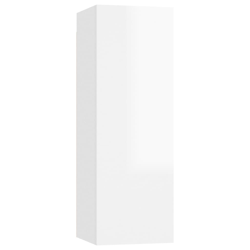 vidaXL Wall-mounted TV Cabinet High Gloss White Engineered Wood