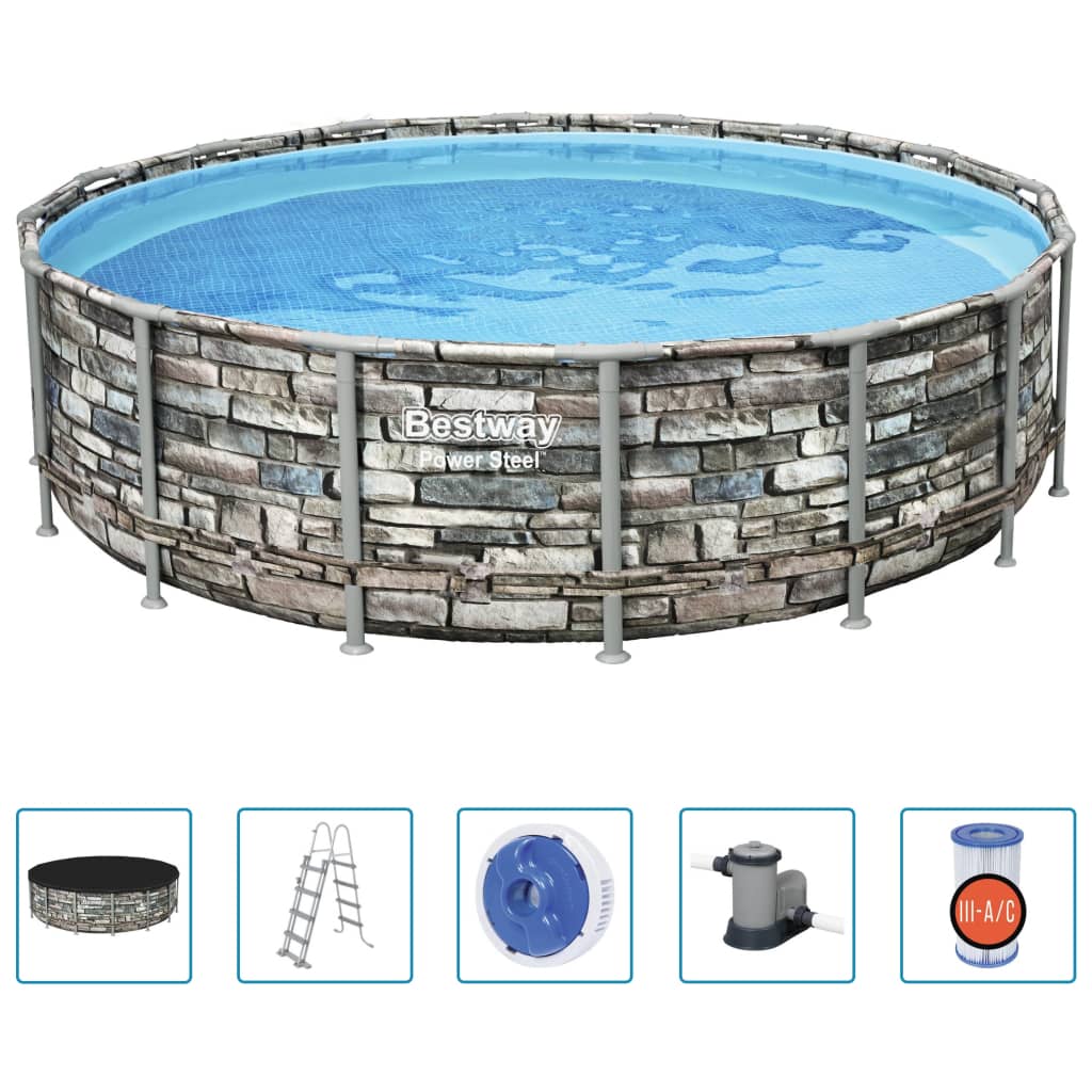 Bestway Power Steel Swimming Pool Set 488x122 cm