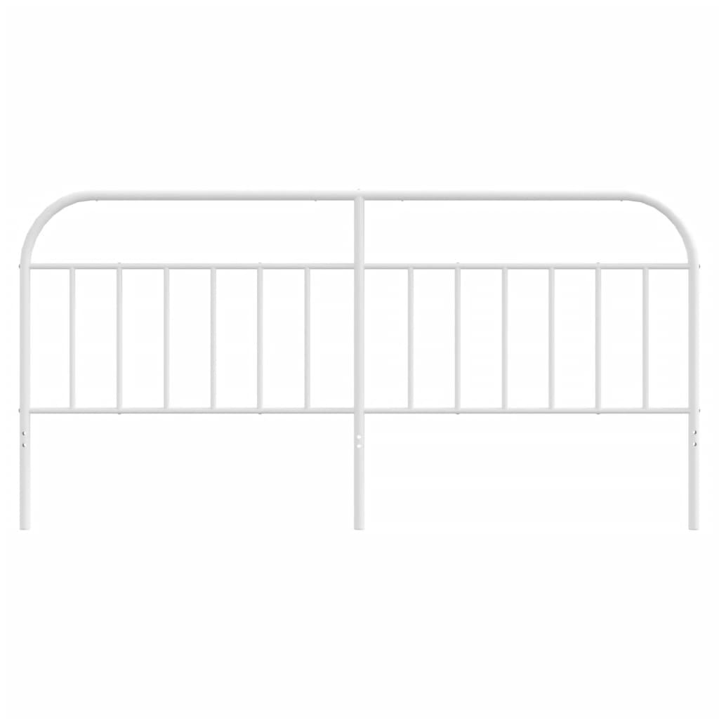 vidaXL Metal Headboard White 193 cm