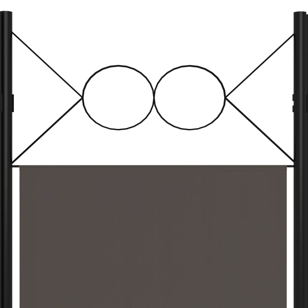 vidaXL 4-Panel Room Divider Anthracite 160x180 cm