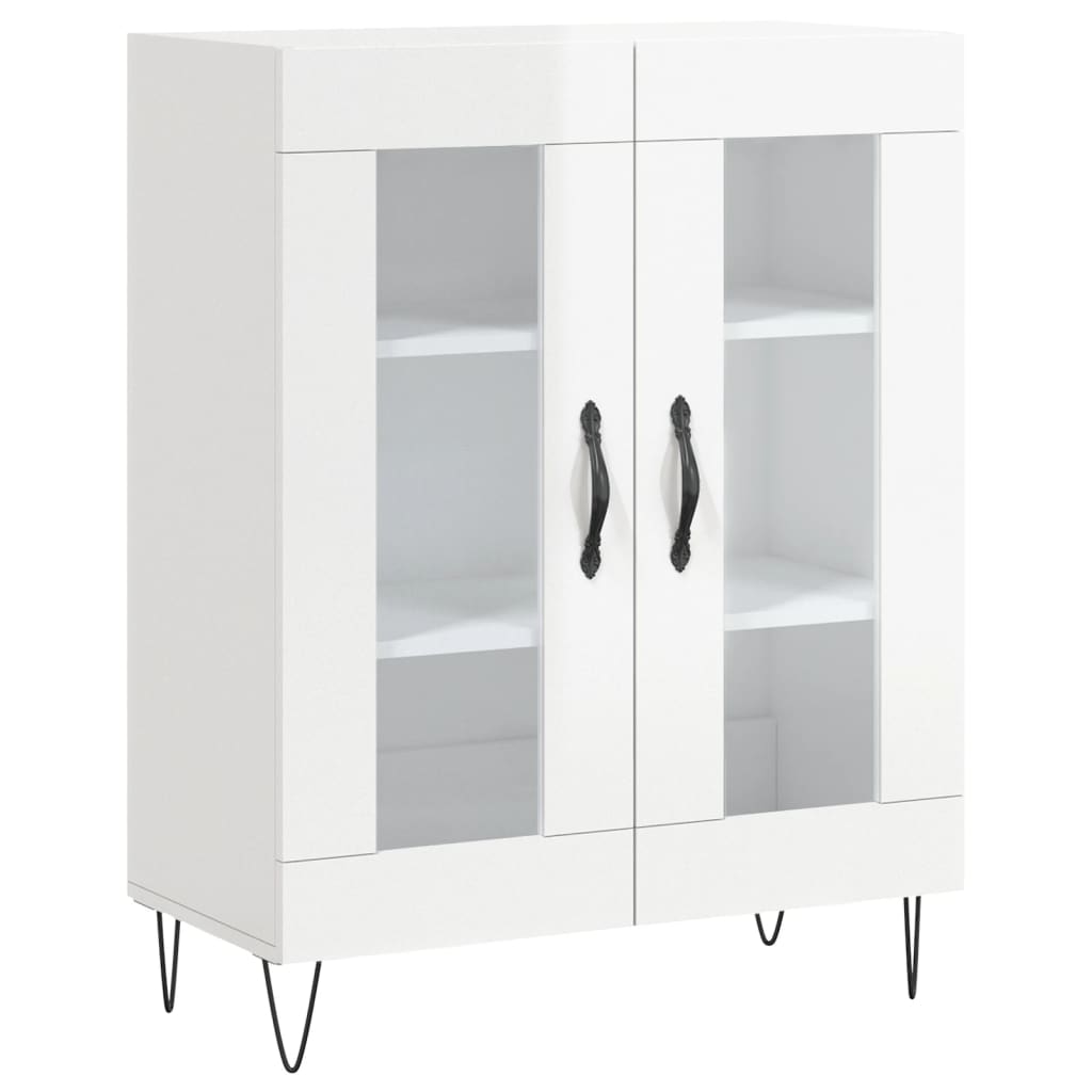 vidaXL Sideboard High Gloss White 69.5x34x90 cm Engineered Wood