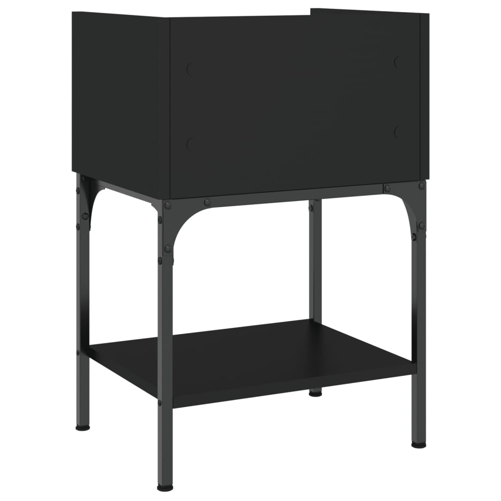 vidaXL Bedside Tables 2 pcs Black 40.5x31x60 cm Engineered Wood