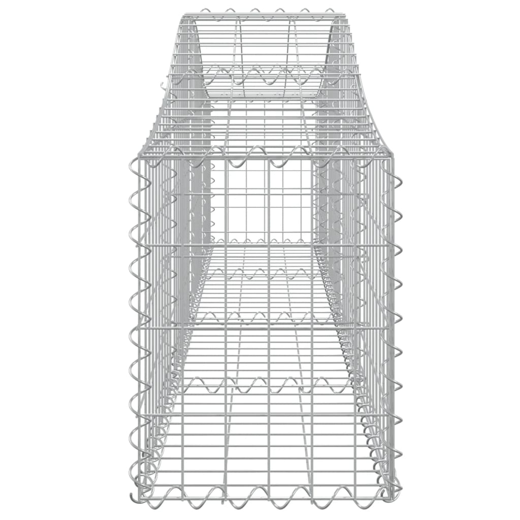 vidaXL Arched Gabion Baskets 13 pcs 200x30x40/60 cm Galvanised Iron