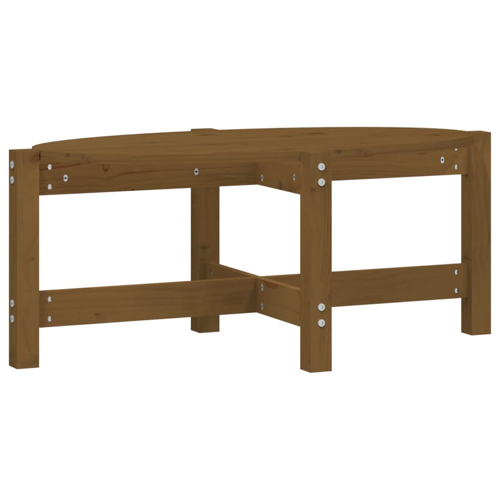 vidaXL Coffee Table Honey Brown 87x48x35 cm Solid Wood Pine